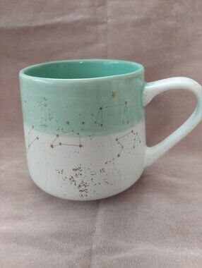 Stay Wild Moon Child Coffee Mug Moon and Stars Constellation White & Green 14 Oz